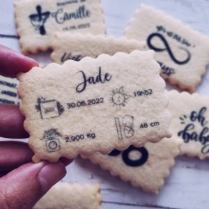 biscuits message personnalisés france meunier biscuiterie / biscuit faire part de naissance / faire part gourmand
